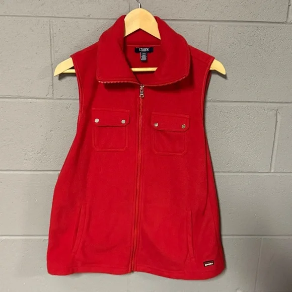 Chaps Sport Scarlet Fleece Vest - Picture 1 of 5